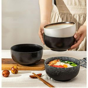 Ciotole Set di stoviglie per noodle istantanei giapponesi Set di stoviglie Ramen per uso domestico Ceramica e bacchette antiscottatura