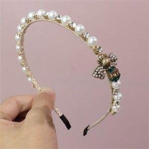 Bling Crystal Kids Girl Stirnband Bienen Haarzubehör für Frauen Luxus handgefertigte Perlen Designer Haarbänder Großhandel Bogen Hoop Head Bands Geschenk