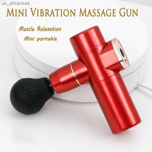 Mini Vibration Massage Gun Women's Muscle Relaxation Fascia Gun Portable Electric Massager Fitness Vibrator-massagers Equipment L230523