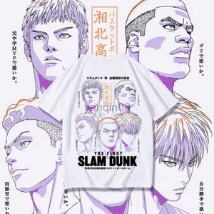 Men's T-Shirts Slam Dunk Anime T-shirt Basketball Manga Graphic Oversize Men Cotton Short Sleeve Tee Women Top Streetwear Summer Couple Clothes J230602