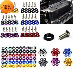 Car charger 10PCS M6 JDM Car Modified Hex Fasteners Fender Washer Bumper Engine Concave Screws Fender Washer License Plate Bolts Car styling