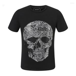 Magliette da uomo PLEINXPLEIN T-shirt estiva da uomo di marca originale da uomo Street Casual Skulls Strass Shine Hip Hop Top a manica corta Tees