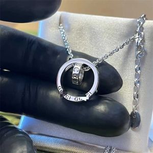 New 2023 designer jewelry bracelet necklace Ancient fortune men's women's interlocking ring Circle Pendant couple clavicle chain