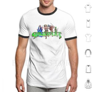 Herren T-Shirts Gauntlet Shirt Baumwolle Männer DIY Print Arcade Spiel Retro Video Münze Op 80er 1980er Jahre Mame Barbarian Wizard Elf Shoot