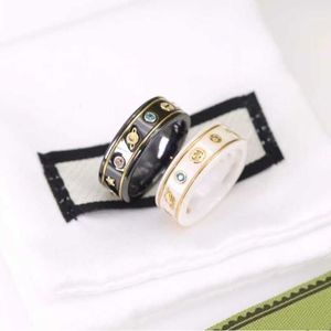 Nowy designerska bransoletka biżuterii 2023 Naszyjnik 925 Sterling Bee Black White Ceramic Love Star Ręczny Pierścień