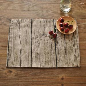 Bord Mats 4st Retro Style Placemat Mat Western Pad Placemats Double Tjock Slip-resistent Tea Cloth Coffee Coasters AU607