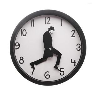 Wall Clocks Fashion Ministry of Silly Walk Clock Comedian Home Decor Novely Watch Funny Walking Silent Mute