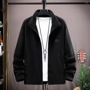 Giacche da uomo Cappotti da uomo Pile bifacciale Tinta unita Colletto alla coreana Manica lunga Per giacca autunnale Cappotto da baseball Chaquetas Hombre