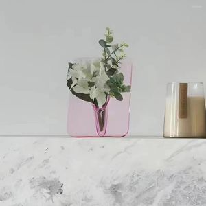 Wazony Kreatywny wazon wazon przezroczysty uchwyt elegancki pulpit kwiatowy roślina ozdobna