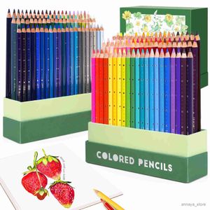 Watercolor Brush Pens Professional Colored Pencils Set Premium Soft Core Colored Leads for Adult Coloring Books Sketch Shading Coloring R230602