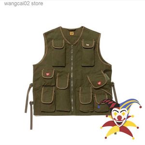 Men's Vests HUMAN MADE HUNTING VEST Jacket Men Women 1 1 High Quality Sleeveless Multi-pocket Functional Heavy-duty Work Vest T230602