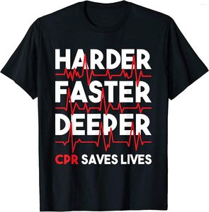 Männer T Shirts Härter Schneller Tiefer CPR Lustige Hohe Qualität Mode Männer Design Shirt Kurzarm T-shirts Kleidung Harajuku