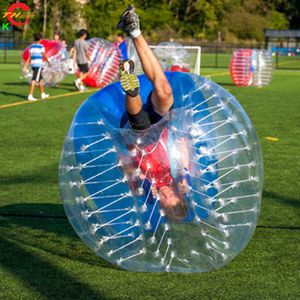 Utomhusaktiviteter Gratis luftfartyg Uppblåsbar stötfångare Ball Bubble Soccer för vuxna och barnkarnevalsportspel Teksaker till salu