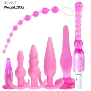 Massage vuxen analplugg sex leksaker anal pärlor vibrator finger ärm kvinnlig onanator för kvinnor lesbiska par orgasm vuxna produkter l230518