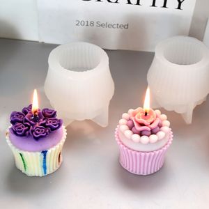 Candles Buttercake Cup Shape Candle Mold Candle Handmade Artifact Resin Plaster Soap Making Tools Diy Chocolate Ice Cake Baking Supplies 230602