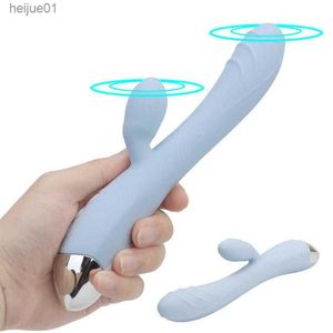 Itens de massagem Produtos para adultos Brinquedos sensuais para mulheres Estimulador de clitóris ponto G de 10 frequências Dildo Vibrator Wand Dual Motor279i L230518