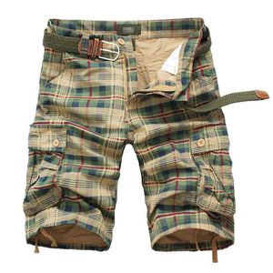 Shorts 2023 Fashion plaid beach casual camouflage Military shorts Men's Bermuda shelves P230602