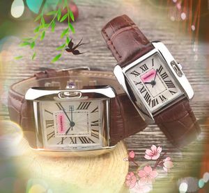 Top quality Men Women Watch 31mm 25mm Fashion Casual clock Man Square Roman Tank Dial Luxury Quartz Movement Rose Gold Silver leisure business casual Wristwatch