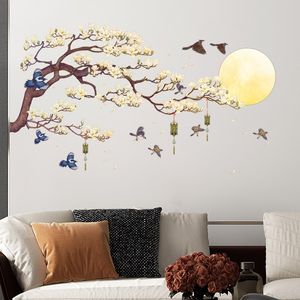 Wandaufkleber im chinesischen Stil für Wohnzimmer, Schlafzimmer, Sofa, TV-Hintergrund, Wanddekoration, abnehmbare Vinyl-DIY-Wandaufkleber für die Inneneinrichtung