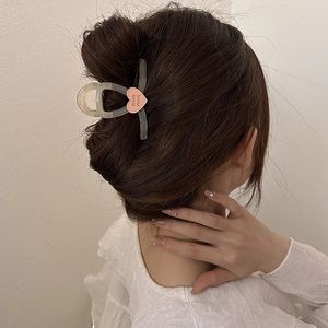 New Letters Pink Large Grasping Clip Ladies Elegant Ponytail Braid Claw Clip Shark Clip Accessori per copricapo estivo retrò