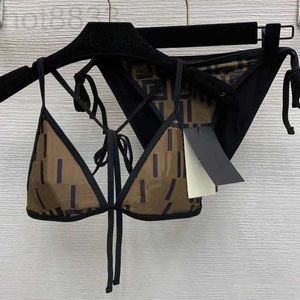 Kvinnors badkläder designer baddräkt kvinnor vintage thong micro täcker kvinnor bikini uppsättningar tryckta baddräkter sommarstrand slitage simning uonq