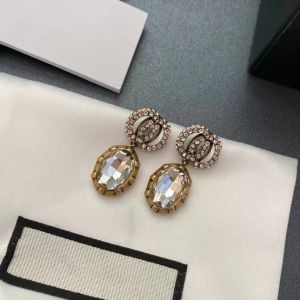 01 PleaOrecchini eleganti e alla moda con intarsio di perle e diamanti in oro 18 carati argento 925 ago doppio