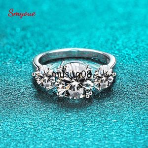 Кольцо группы Smyoue 4ct Moissanite Diamond Ring для женщин 18K Желтый золотой обручальный кольцо Bridel Jewelry S925 Стерлинговое серебро оптом GRA J230602