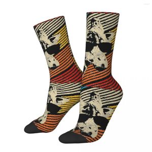 Skarpetki męskie hip hop vintage żyrafa zwierzę szalone męskie kompresja unisex harajuku płynna drukowana nowość Happy Crew Sock