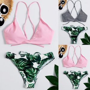 Women's Swimwear Hawaii Swiming Beach For Women Summer Sexy Print Micro Bikinis Female Bathing Suit