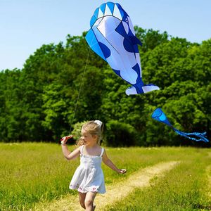 Kites large soft kite dolphin kite nylon kite line animated kites flying inflatable kite reel outdoor fun toys Parafoil 230601