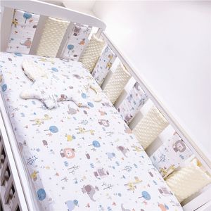 Bed Rails 10st Born Fence Baby Crib stötfångare Dropproof Cotton Barrier Kid Bedside Protector Pillow Anticollision 230601
