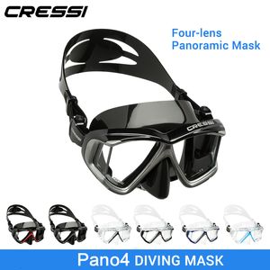 Diving Masks Cressi Scuba Diving Mask Swimming Snorkeling Underwater Professional Tempered Glass Lens Pano4 230601
