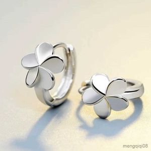 Orecchini a cerchio in argento sterling a forma di fiore per donne, gioielli animali, regali alla moda