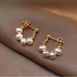 Charm Fashion Barok İnci Kadınlar Sıcaklık Kızları Lüks Partisi Takı Aksesuarları Gelin Düğün Küpeleri G230602