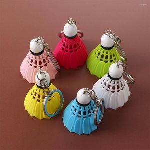 Keychains Creative Mini Badminton Keychain Söt ShuttLecock Key Chains PVC Keyring Colorful Car Holder Bag Pendant Jewelry Club Gifts