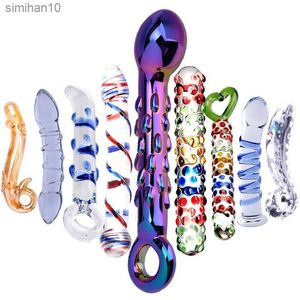 Crystal Glass Dildos Masturbator Realistic Dildo Penis Female Large G-spot Anal Toys Butt Plug Adult Sex toys for Woman Girls L230518