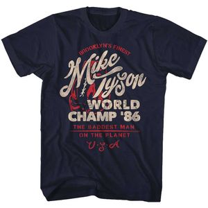 Męskie koszulki Mike Tyson Brooklyns najlepszy mistrz boksu vintage T-shirt. Premium Bawełniany krótki rękaw O Neck Mens T Shirt Nowa S-3XL J230602