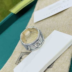 % 50 indirim tasarımcı mücevher bilezik kolye yüzüğü tide yılan baş turkuaz kişilik klasik çok yönlü büyük erkekler yüzüğü