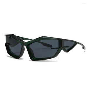 Sunglasses 2023 Futuristic Tech-Inspired Y2K Concave-Shaped Cat-Eye Personalized