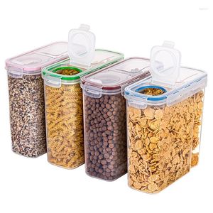 Bouteilles de stockage 2/3 pièces réservoir à grains 4L étanche à l'humidité et aux insectes seau à riz boîte alimentaire Pp plastique Transparent scellé