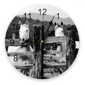Zegary ścienne zwierzę zwierząt czarno -biały zegar nowoczesny design dekoracja salonu wycisz wnętrze domowe wystrój wnętrza