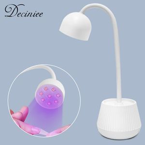 Essiccatori Mini Lampada a LED unghie da 24 W unghie Falso unghie Falso Manicure GLUE LAMPAGGIO LIGHT BLIGHE LAMPAGGIO 360 ° Design della lampada da tavolo piegabile