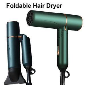 Hair Dryers Mini 1000W Professional Dryer Blue Light Negative Ion Travel Folding Blow Drier Cold Wind Air Anion Salon Tools 230602