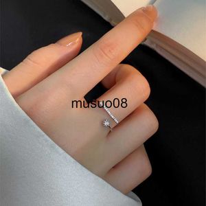 Bandringe 2022 Neu 925 Sterling Silver Geometric Flash Diamond Open Ring Fashion Persönlichkeit Index Finger Ring Frauenparty Schmuck Geschenk J230602