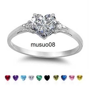 Band Rings Huitan Mood Ring with Lovely Heart Design Brilliant CZ Prong Setting Silver Plated Best Christmas New Year Gift Rings for Women J230602