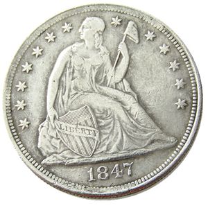 US 1847 Siedził Liberty Dollar Silver Plated Copy Copy