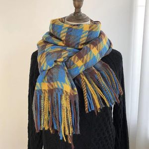 Sciarpe unisex inverno inverno colorato lungo nappa sciarpa in stile coreano imitazione cashmere versatile warm shawl donna uomo 2023