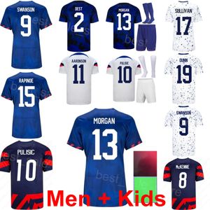 National Team Soccer 11 Brenden Aaronson Jersey Man Kids Set 9 Jesus Ferreira 9 Ricardo Pepi 4 Tyler Adams 23 Kellyn Acosta 2 DeAndre Yedlin Football Shirt Sats Mens Mens