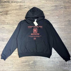 Erkek Hoodies Vetements Hoodie 2023fw Yıkanmış Pembe Vetements Hoodie Vetements Tişört Erkekler Hiçbir Şanslı Vintage Kapşonlu Büyük Boyutlu Veteriner Külot Uwog