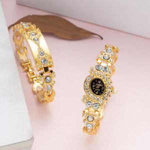 Wristwatches Womens Crystal Diamond Watches Easy To Read Dial Glitter Fashion Alloy Bracelet Watch Valentine's Day Gift For Ladies H9